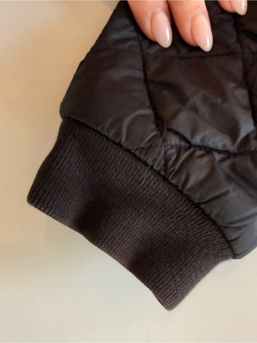 Polo by Ralph Lauren Quilted Bomber Jacket in Black with Orange Pony